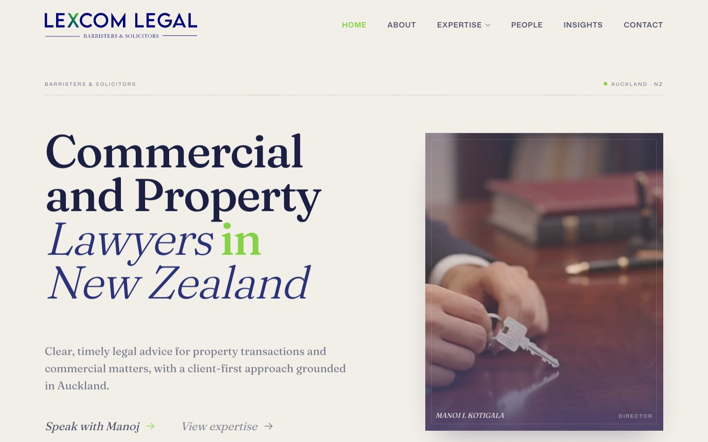 Lexcom Legal website screenshot